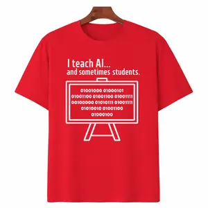 Unisex Geek Tech AI T-Shirt – 100% Cotton Binary Code Design, Perfect Coding Gift for Programmers, Teachers, and Tech Lovers, Machine Washable Plus Sizes S-XXXL