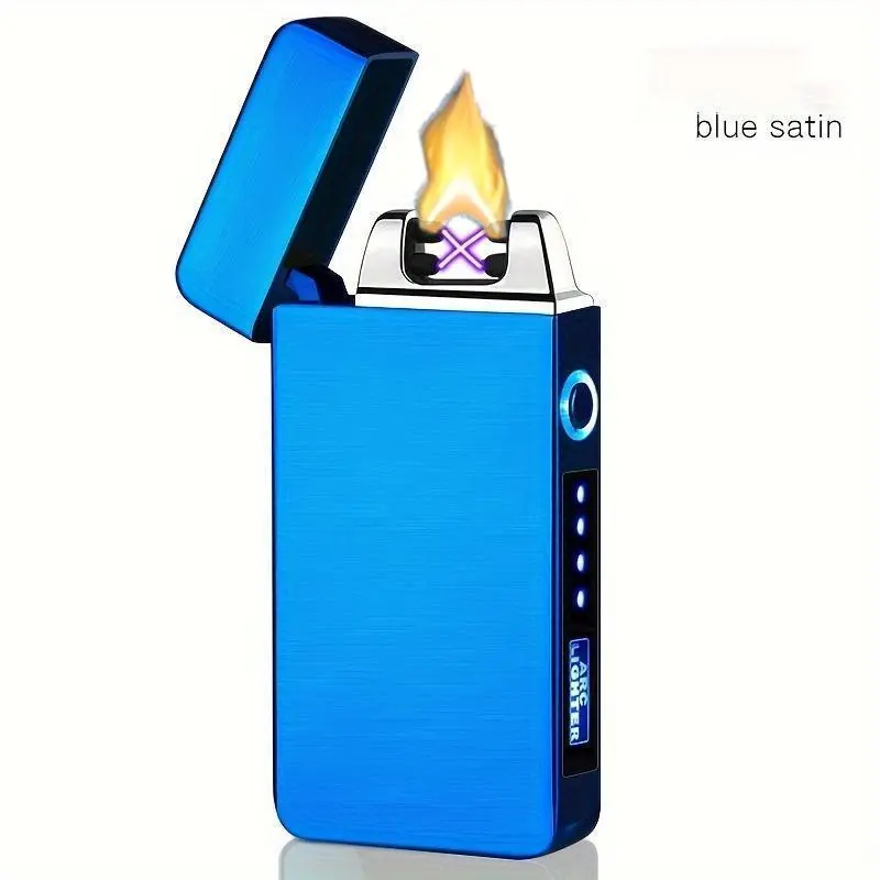 Stainless Steel USB-Powered Electric Touch-Operated Rechargeable Lighter Fire Starter - Fast Charging, Compact, Portable, Ergonomic Grip, Durable - Ideal for Camping, Emergencies - Gift for Outdoor Enthusiasts, Usb Port