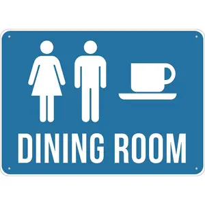 Dining Room Sign 8""X12"" Rust Free Aluminum Signs Outdoor, Metal Tin Sign For Home, Business, Yard