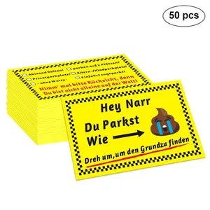Funny Parking Card, 50pcs/set Writable Parking Reminder Card, Parking Violation Card, Office Stationery & Supplies