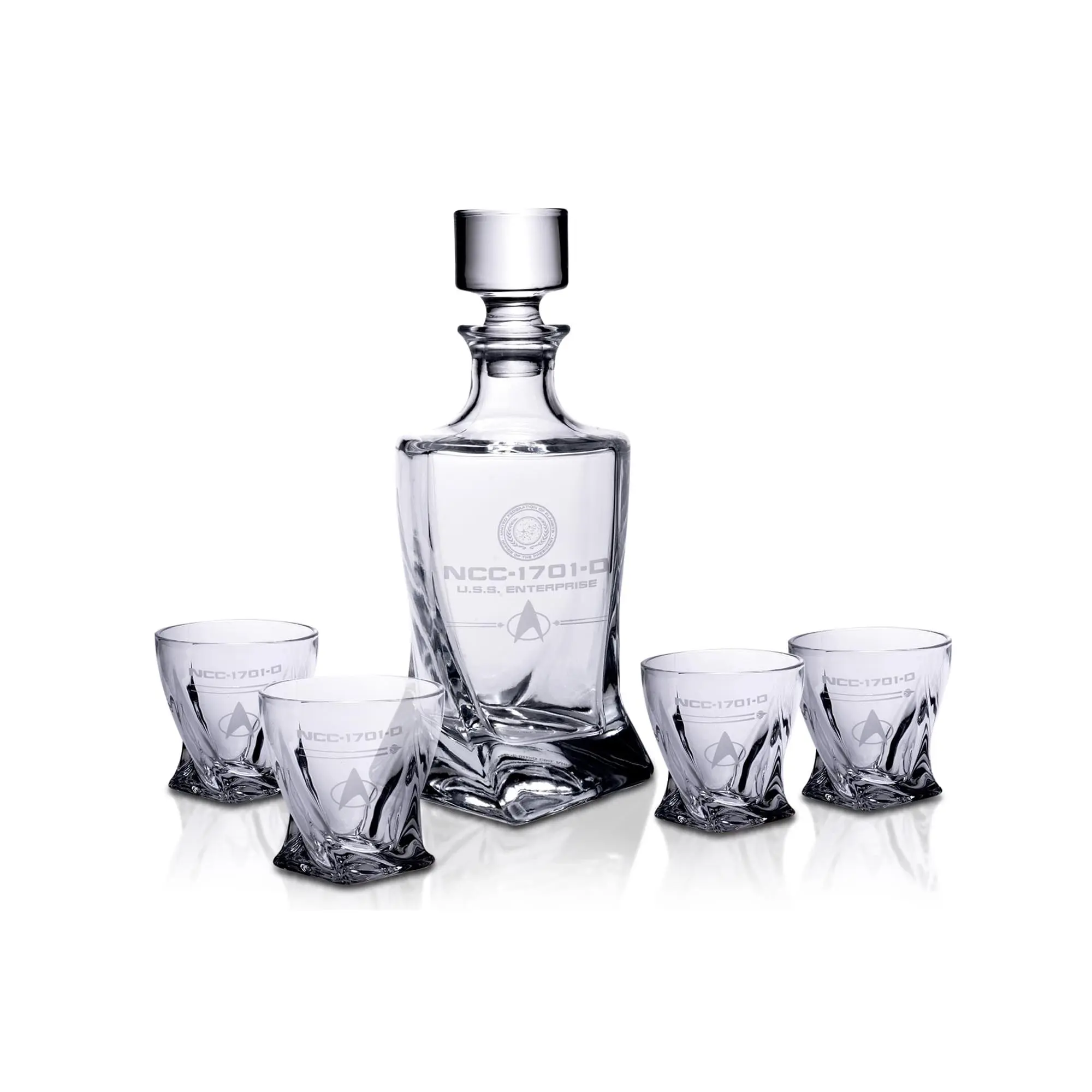 Star Trek: The Next Generation 5-Piece Whiskey Decanter Set, Birthday, Drink