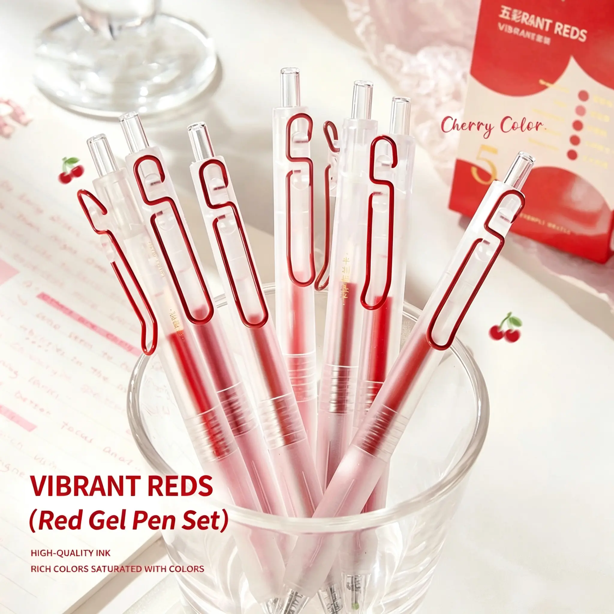 EpenGo Rainbow Gel Pen Set - 15 Unique Colors, 5 Pens Per Box, Red Blue Green Ink Mix, Quick-Drying Smooth Writing, Smudge-Proof Aesthetic Office Stationery for School & Journaling