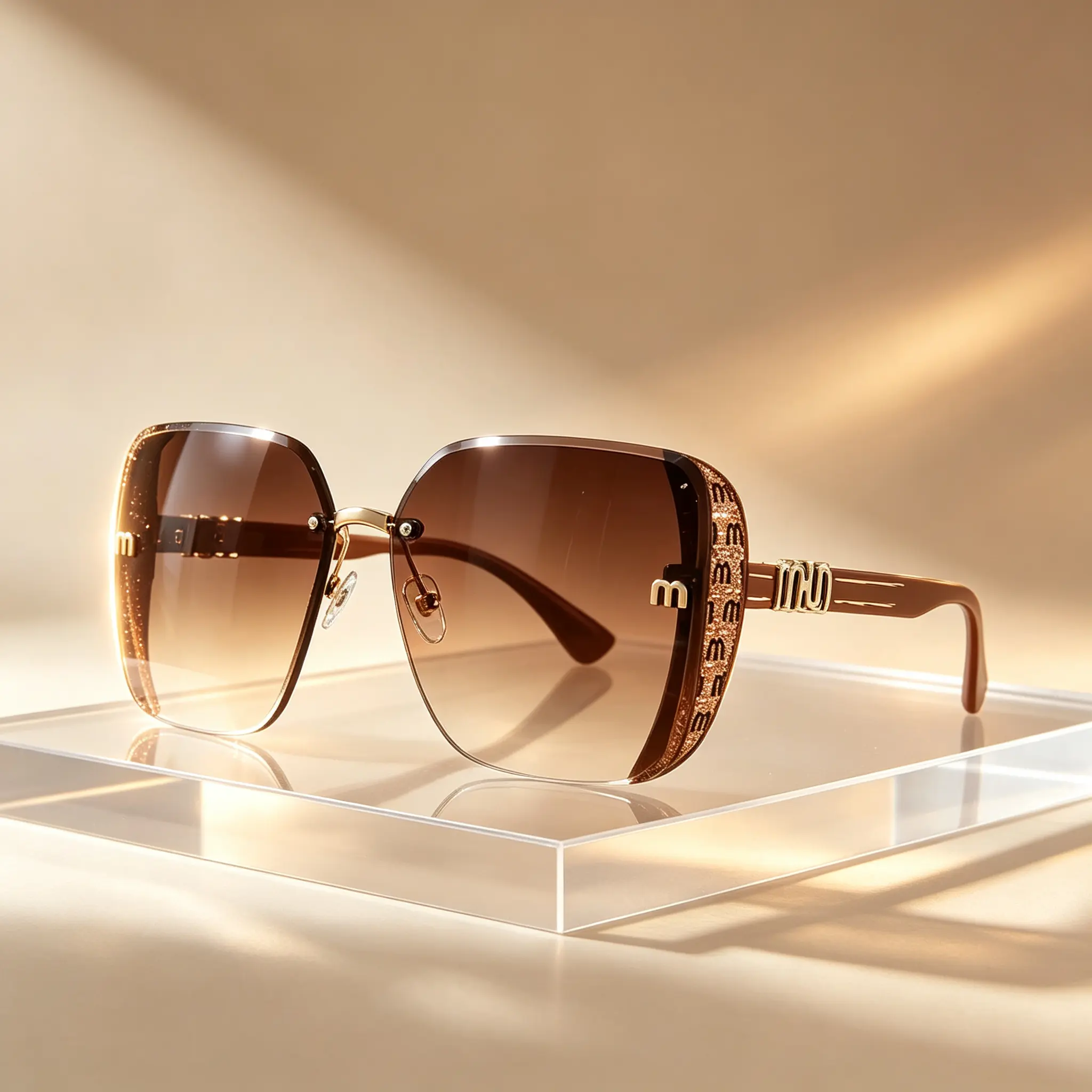 2026 New Unisex Retro Rimless Square Metal Alloy Sunglasses, Oversized Gradient UV-Protection Shades for Beach, Driving & Daily Outfits