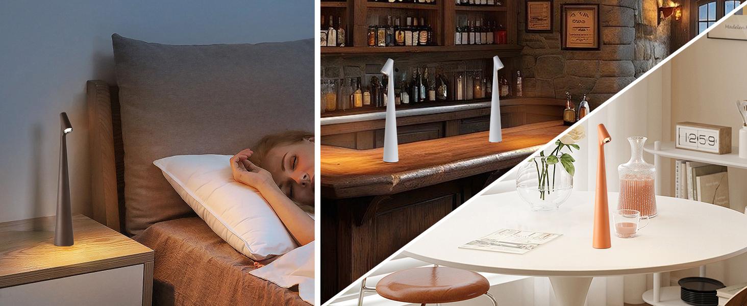 Rechargeable Touch Table Lamp, Waterproof Battery Operated Desk Light, 3 Level Dimmable Brightness for Bedroom Living Room Nightstand Reading home commercial use Rechargeable Touch Table Lamp, Waterproof Battery Operated Desk Light, 3 Level Dimmable Brightness for Bedroom Living Room Nightstand Reading home commercial use