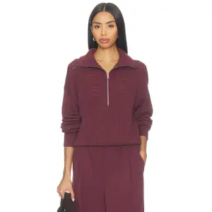 Varley Darla Half Zip Knit Sweater in Sassafras