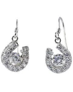 Kelly Herd Women's Dancing Stone Horseshoe Dangle Earrings - Erdangle