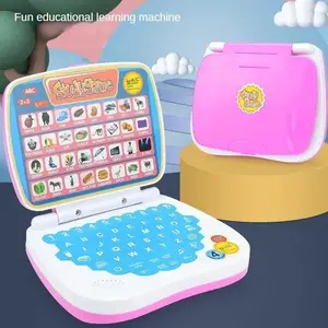Children Bilingual Learning Laptop, English/spanish Music Sheet Reading Keyboard, Abs Material, Suitable for Kids (blue, ), Requires 3 Aa Batteries