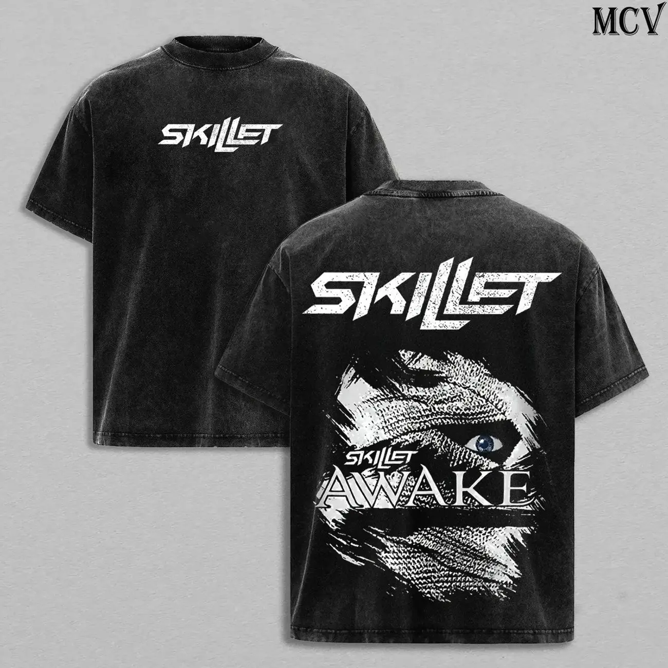 Skillet Awake Album 2009 Vintage Washed T-Shirt, Washed Hoodie, Sweatshirt Heavyweight Cotton Alternative Rock Band Graphic Tee Oversized Fan Merch J97