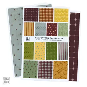The Pattern Collection | Series 004 | “Textured Dots + Lines” | Full Sheet Sticker Collage Adhesive | Matte Decorative Junk Journaling Decor | Scrapbooking tiktokshopspringglowup