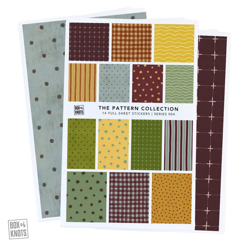 The Pattern Collection | Series 004 | “Textured Dots + Lines” | Full Sheet Sticker Collage Adhesive | Matte Decorative Junk Journaling Decor | Scrapbooking