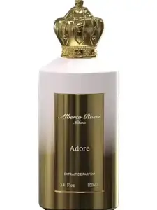 Alberto Rossi Adore Extrait de Parfum 100ML 3.4 Fl oz Luxury Perfume with Gold Crown Cap Rich Spices & Warm Oud Scent