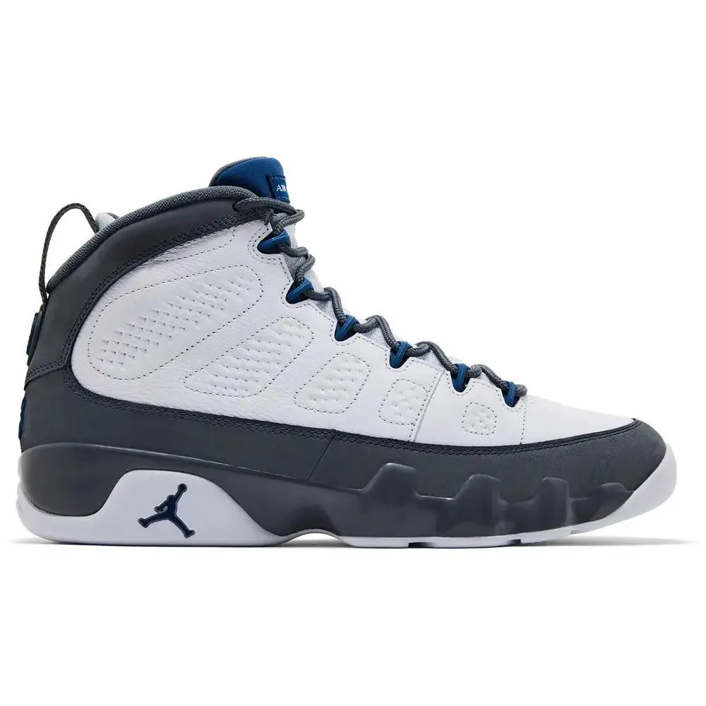 Jordan 9 Retro Flint Grey French Blue 2026 Men's Daily Casual Fashion Footwear Sneakers Walking Shoes Gym Training Athletic Comfort