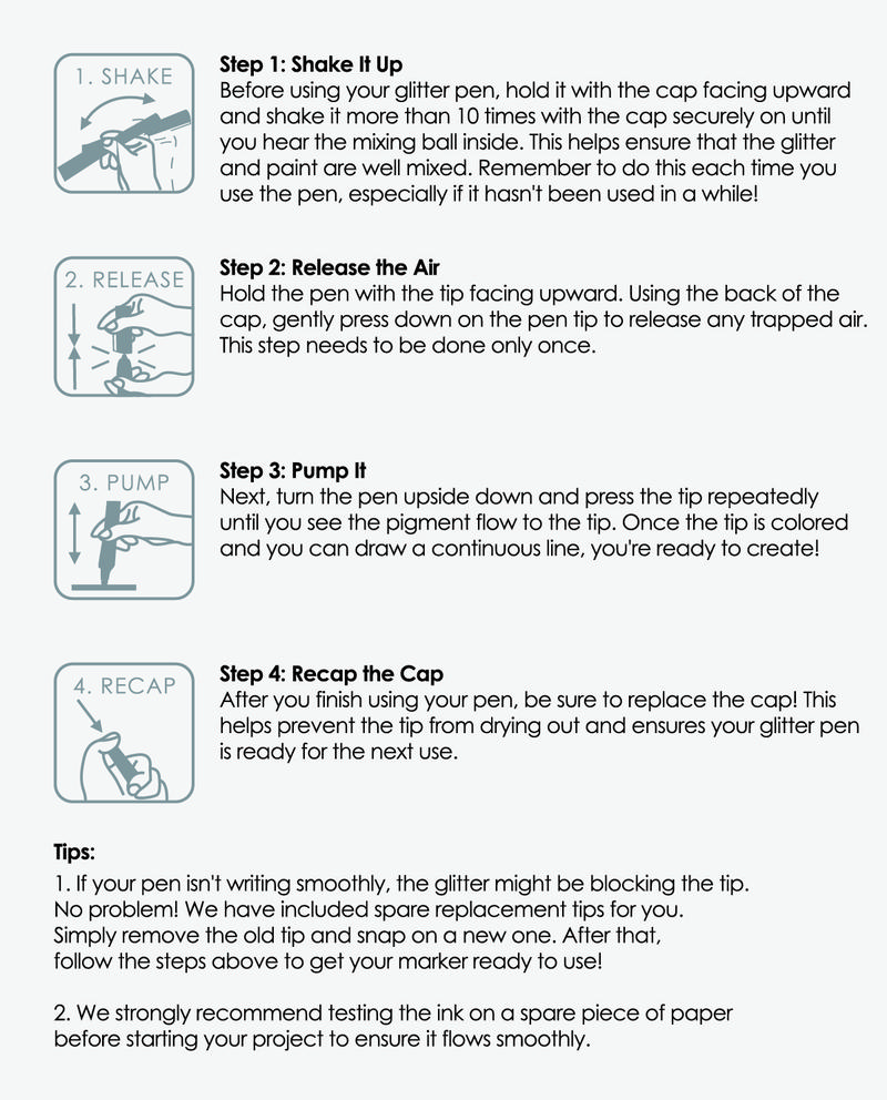 [Flash Sale] Grabie Iridescent Glitter Acrylic Paint Marker Set Of 24 acrylic pen, Art Drawing, HolidayHaul