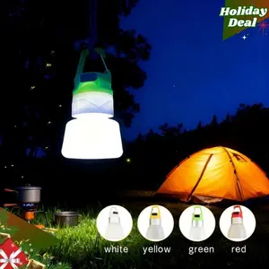 LED Outdoor Light Portable Spotlight with 4 Lighting Modes White Yellow Green Red Tactical Flashlight for Camping Hiking Backpacking Clip Hook