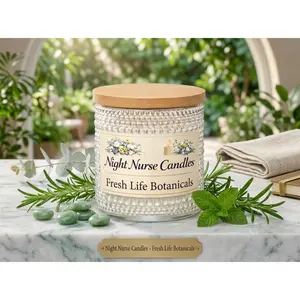 Breathe Again Eucalyptus Mint Candle |Thoughtful Gift| Night Nurse Candles