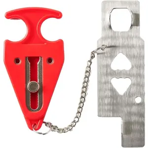 Master Lock Portable Door Lock for Travelers at Hotel, Apartment, Front Entry  with Stopping Protection