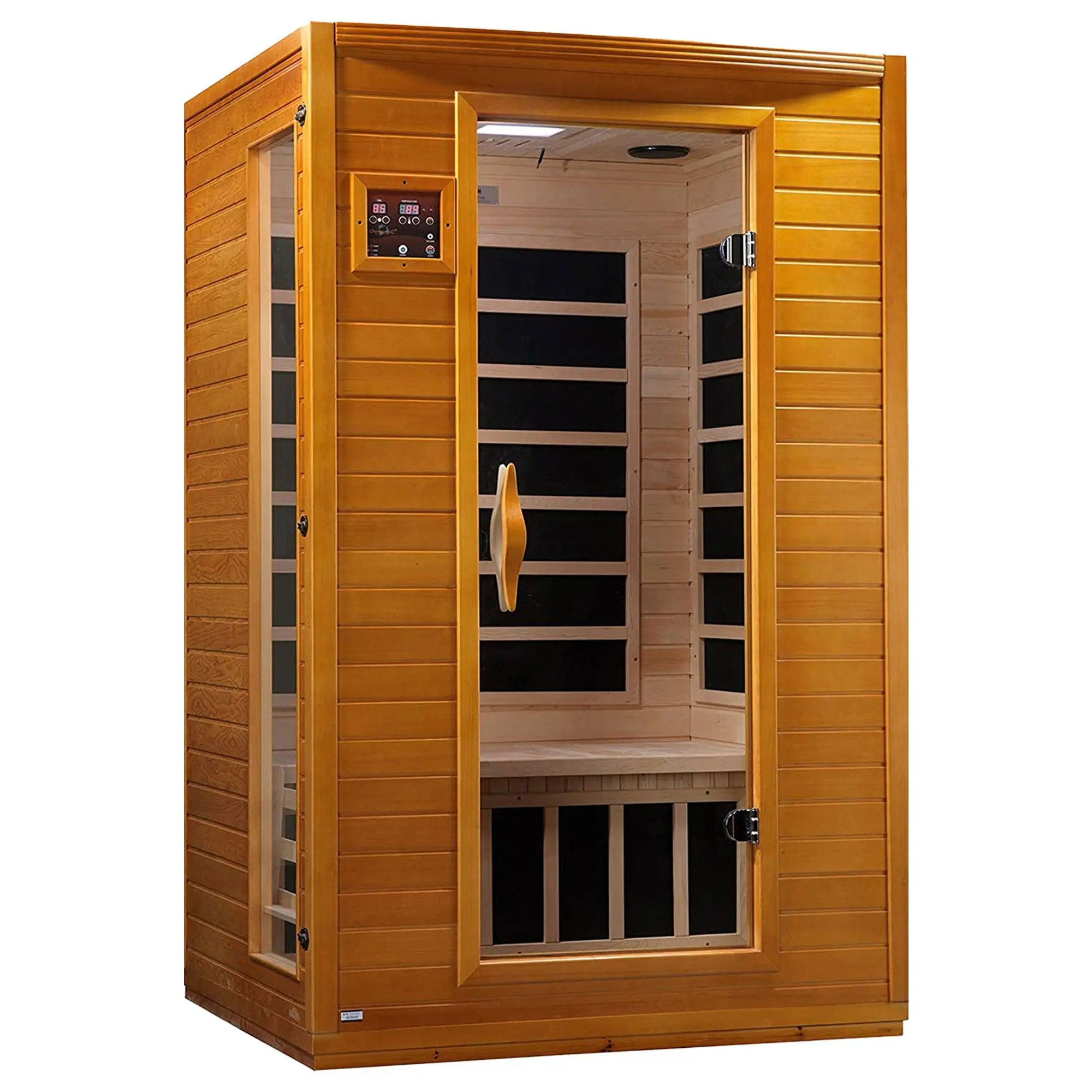 Dynamic Saunas Andora 2-Person Low EMF FAR Infrared Sauna, Canadian Hemlock Wood Dynamic Saunas Andora 2-Person Low EMF FAR Infrared Sauna, Canadian Hemlock Wood