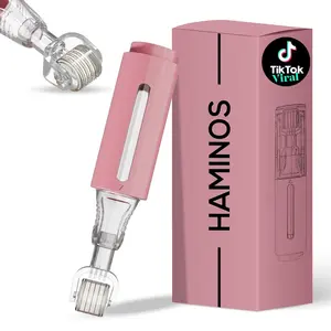 Derma roller 0.25 mm with Reservoir for Lips, Skin, Hair, Wrinkles, Stretch Marks, Hyperpigmentation INSTANT SERUM APPLICATION, 105 Titanium Needles