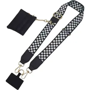 Fashionable Check Pattern Phone Sling Strap, Multi-Functional Adjustable Design, Perfect Gift for Girlfriend, Versatile Use as Hanger, Phone Lanyard, Phone Accessories