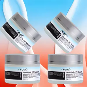 VGO Vitamin C Facial Serum Essential Oil & Snail Mucin 92% Moisturizing Cream Set – Deep Hydration & Moisturizing Skincare Duo, Soothes Sensitive Skin, Fades Acne Marks and Fine Lines for Daily Use Hydrate Moisturizer