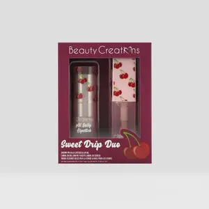 Beauty Creations Sweet Drip Duo - pH Jelly Lipstick & Watermelon-Scented Lip Oil Set - Hydrating & Cruelty-Free - Watermelon & Cherry Scents