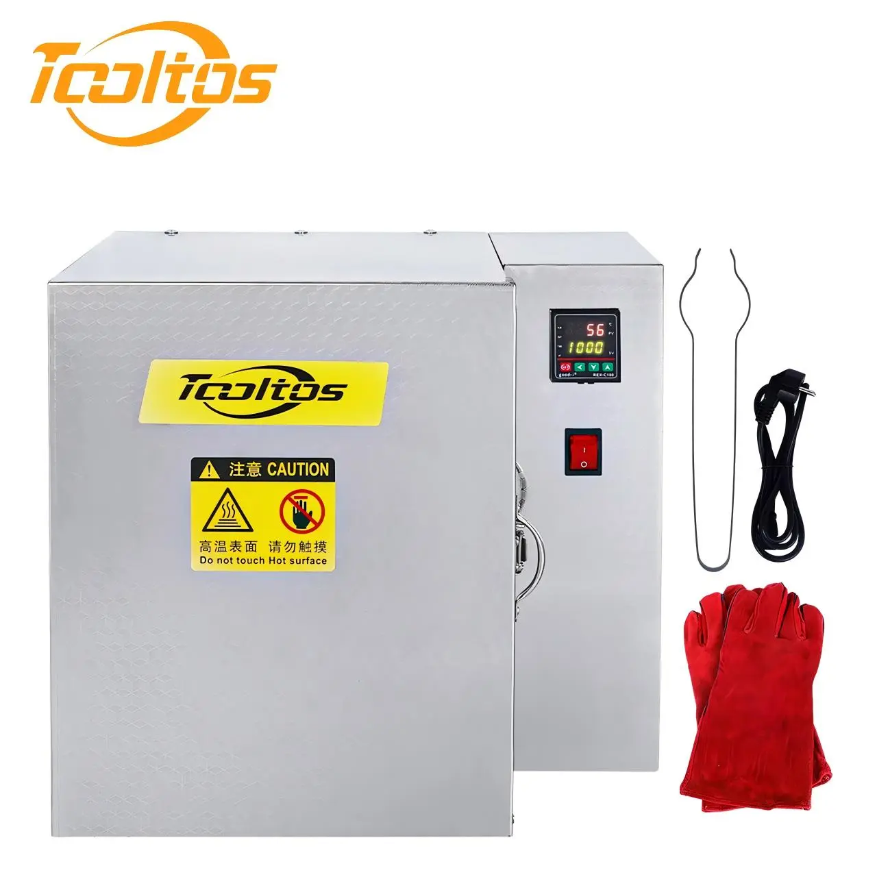 TOOLTOS Industrial Power PID Controlled Jewelry Burnout Oven with Precision Heat, Digital Temp Control, for Plaster Molds Casting, DIY Beading & Jewelry Making, Gloves Included