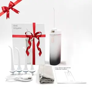 Portable Wireless Water Flosser, Travel Foldable Storage, Rechargeable Ipx 7 Waterproof, 4 Spray Heads, Dental Care Tooth Cleaner, Rechargeable Oral Irrigator