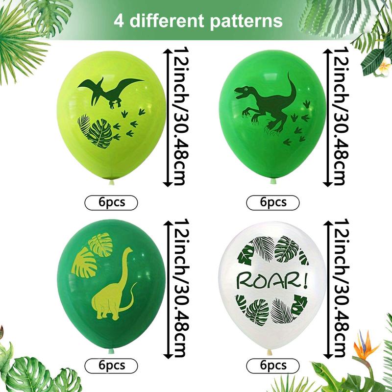 Dinosaur Theme Latex Balloons, 12 Inch and Dinosaur Pattern, Party Decorations, Birthday Parties, Anniversary Celebrations, Balloon Party Supplies
