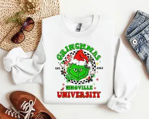 Grinchymas Whoville University Sweatshirt, Grinchy Christmas Sweatshirt, Whoville Sweatshirt, Christmas University Sweatser, Christmas Sweater