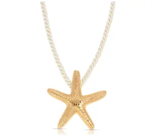 Ettika Starfish Statement Pendant w/ Silk Cord Necklace