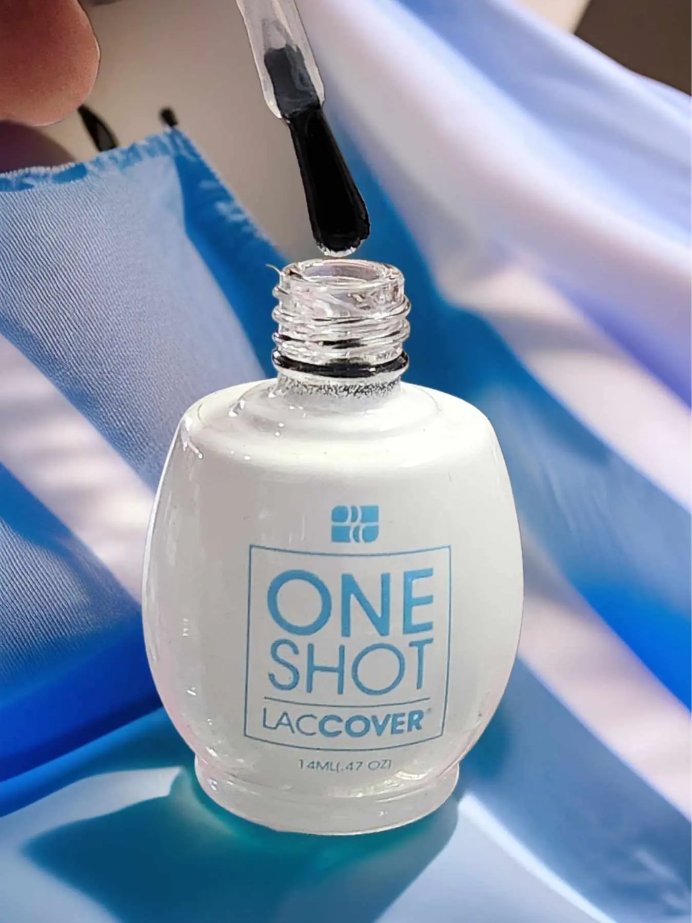 Nail Factory LACCOVER VITA BASE 1-Shot Gel Nail Polish, 15ml Base Gel with Vitamin E, for Quick Apply & Natural Shine Manicure Cosmetic, Nail Art