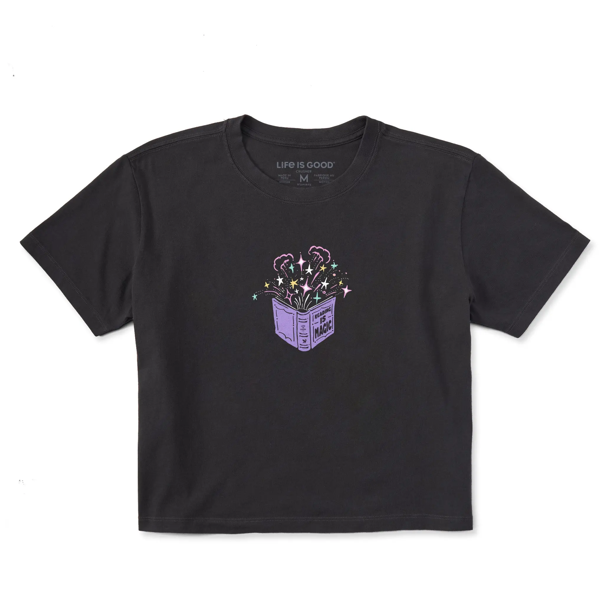 Women's Reading is Magic Books Short Sleeve Crusher Boxy Tee