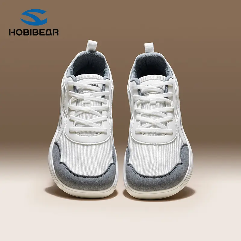 HOBIBEAR Men's Wide-Toe Casual Sneakers, Durable Low-Cut Footwear for Comfortable Athletic Training and Outdoor Walking