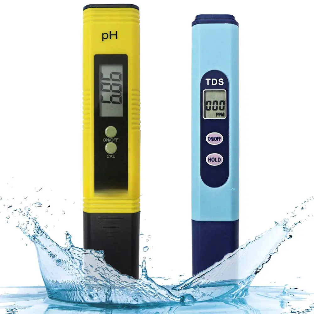 Digital pH & TDS Meters Water Quality Test Kit, pH Pen Tester TDS PPM Meter 2 in 1 Kit with 0~16.00ph and 0~9999ppm Measure Range for Hydroponic, Aquarium, Drinking Water, RO System, Pool