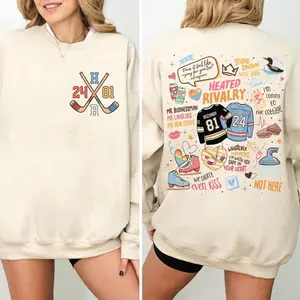 Heated Rivalry Sweatshirt, Rozanov Hallender Hockey Jersey Sweatshirt