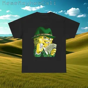Gangster Spongebob Meme Tshirt, Spongebob shirt, Unisex TShirt, Cartoon Character Shirt, Novelty Graphic Tee, Unisex Clothing, Bikini Bottom