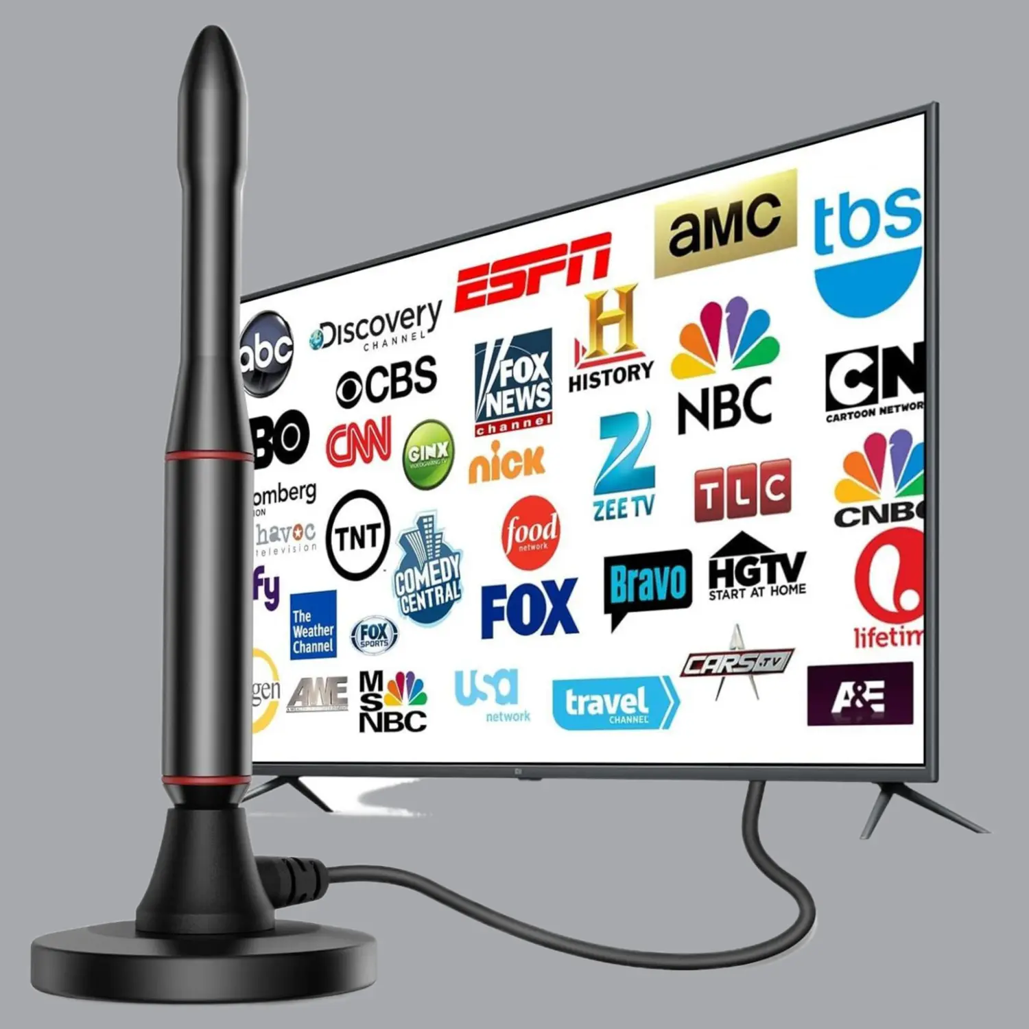 TV Antenna for Smart TV,with Strong Magnetic Base,Digital TV Antenna for Smart TV,HD Indoor TV Antenna, Antenna TV Digital HD Indoor,Television Antenna Perfect Long Range Reception for 4K 1080P Channels.
