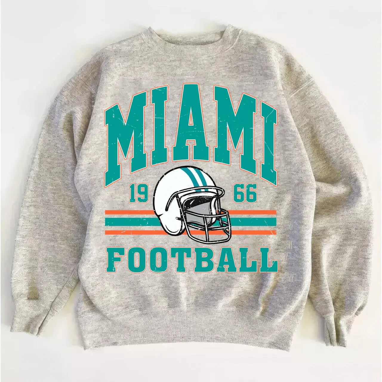 Dolphins Vintage Football Sweatshirt, Retro Crop Top Crewneck Fan Shirt