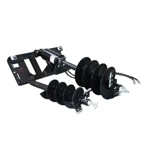 Landy Attachments Skid Steer Post Hole  Drive Attachment, 12” and 18" Diameter Auger, 46” Drilling Depth, Standard Flow