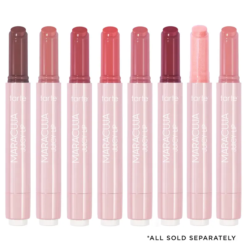 tarte maracuja juicy lip balm - buildable coverage & a glossy balm finish
