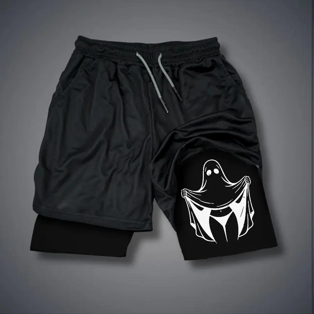 Sexy Clothing Double-Layer Sports Shorts Graphic Shorts Black Shorts Camo Shorts Streetwear Shorts Men Outfits Men Short Shorts Vacation Outfits Shorts
