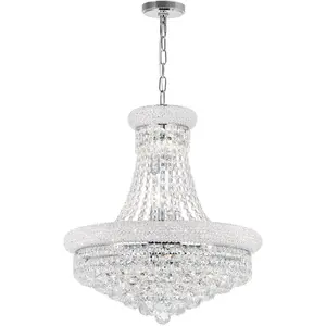 CWI Lighting Empire 14 Light 20 inch Chrome Down Chandelier Ceiling Light 8001P20C