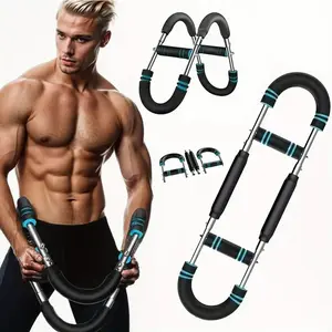 Multi-Function U-Bar Strength Trainer: Portable Home Gym Adjustable Arms (60-100LBS) for Chest, Arms & Thighs