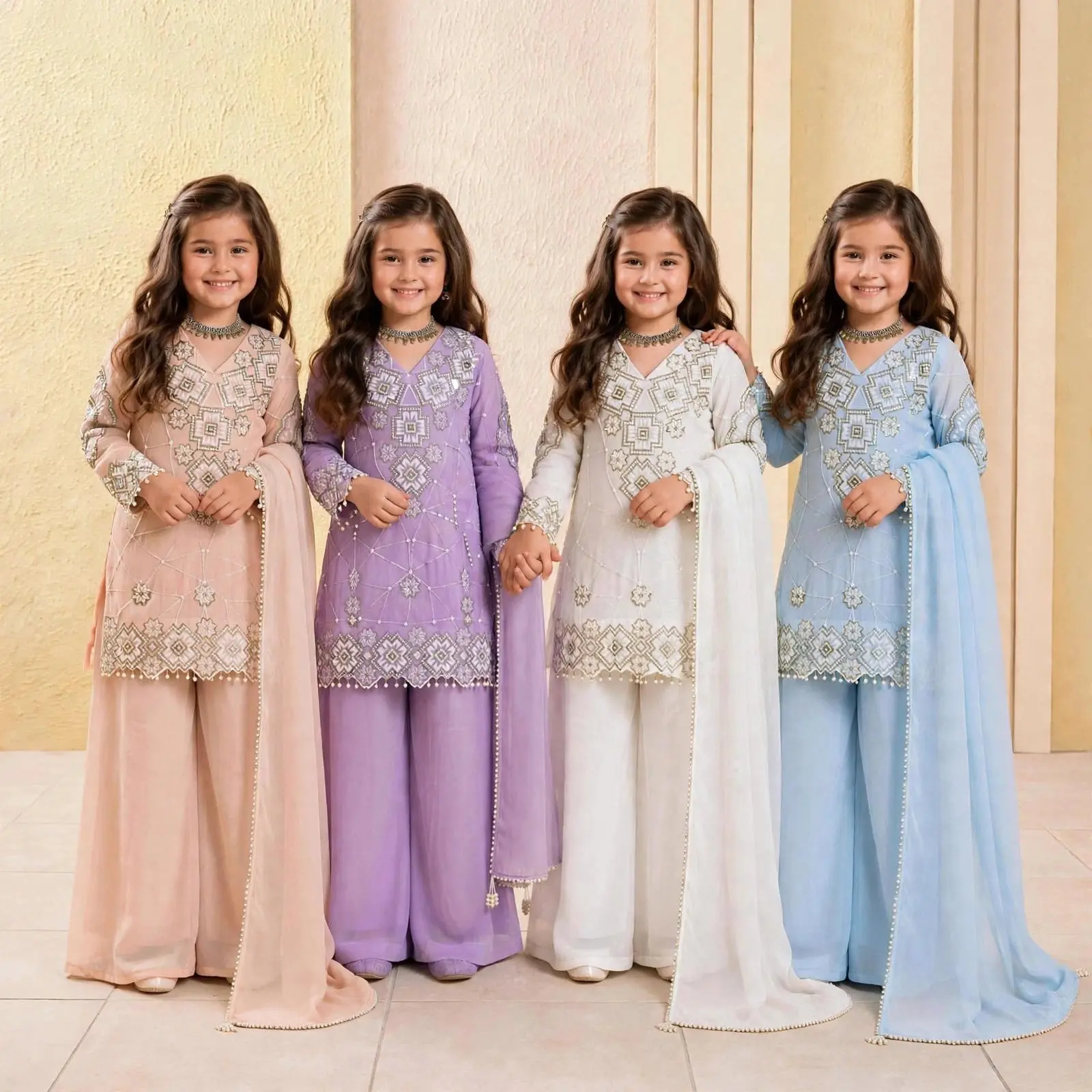 Teeya Creation little palazzo kurta set