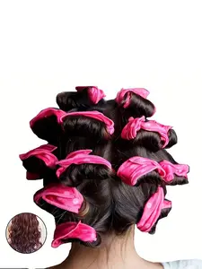 10pcs Soft Foam Hair Curlers Set, Heatless Overnight Rollers for Natural Curls & Waves, Comfortable Sleep-In DIY Styling Tools, Heatless Styling Kit