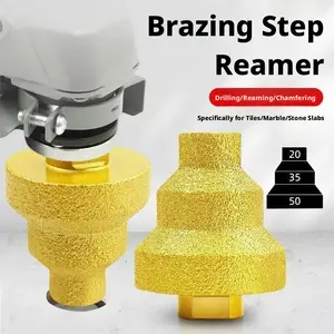 Brazed conical drill bit, diamond chamfering and trimming tool, tile and stone hole opener, angle grinder conical drill bit,35-50mm multi-layer hole opener reamer