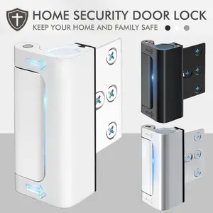 Anti-Theft Door Latch, Hotel Security Lock, Indoor Room Door Bolt, Aluminum Alloy Safety Door Hinge, Durable and Easy to Install