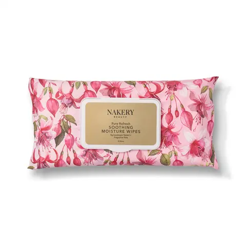 Nakery Pure Gentle Nourishing Chamomile Soothing Moisture Intimate Area Wipes, Refresh Formula, 30 Count Single Item Beauty Products for Feminine Care (US Market)