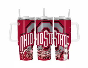 Ohio State 40oz Tumbler Stainless Steel Ice Cold 24h Full Wrap, Best Present for Ohio State Lover and Fan