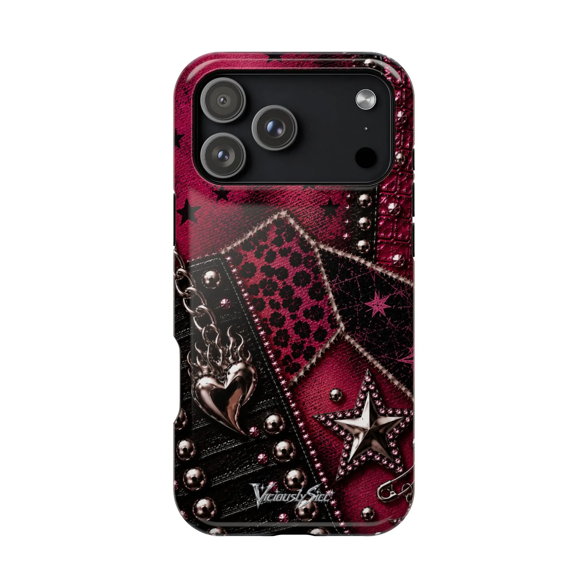 Ruby Studded Rockstar Phone Case